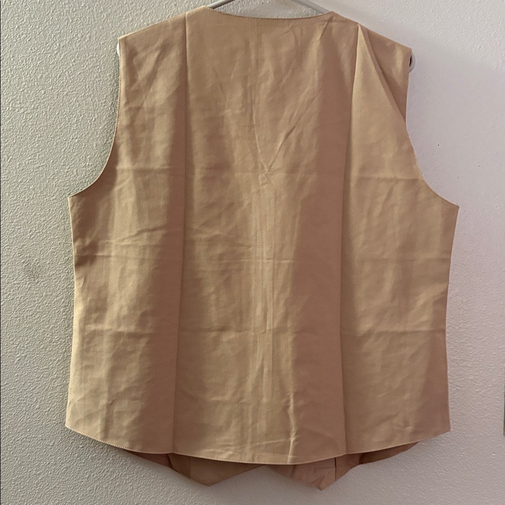 Tan Button-Up Vest - Picture 2 of 5